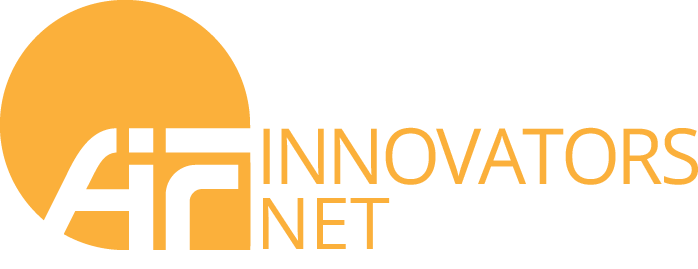 Logo mit gelben Kreis sowie gelbem Schriftzug steht für InnovatorsNet FTK 