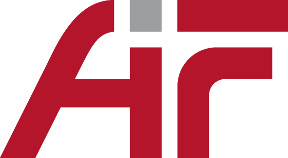 Grafik symbolisiert das Logo der AiF in roter Schrift 